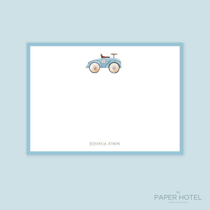 

Notecard - The Blue Car (Personalized Initials/ Name, 16pcs)