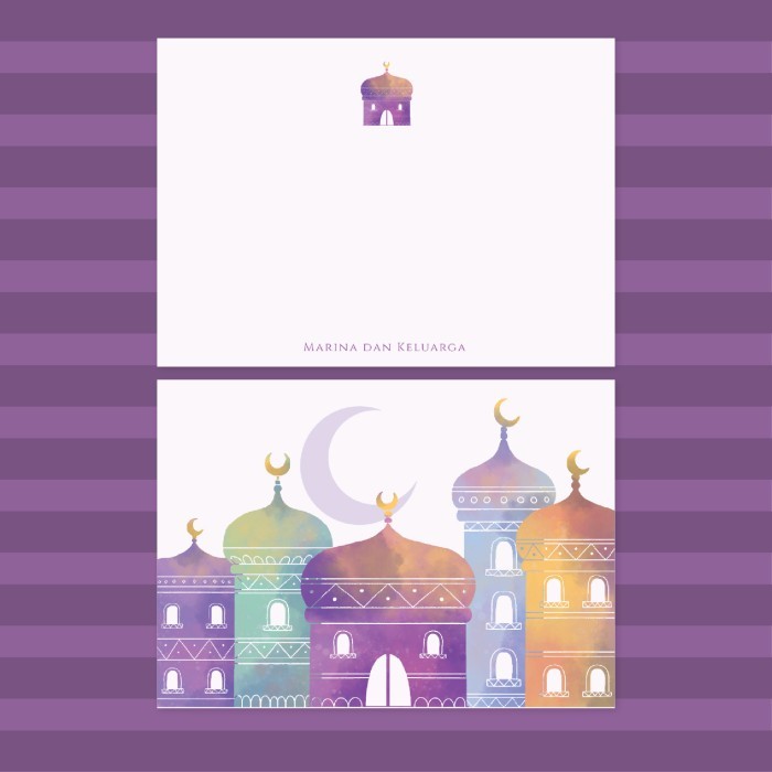 

2 Sided Notecard - The EID Set (Personalized Initials/ Name, 16pcs)