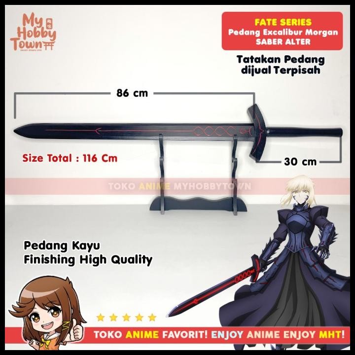 Replika Pedang Kayu Fate Series Excalibur Morgan Saber Alter Cosplay