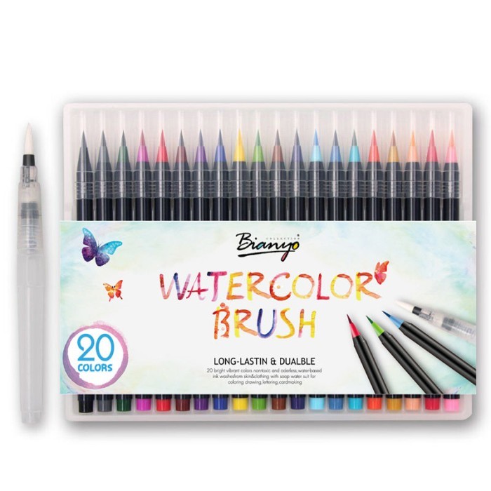 

T E R B A R U AN 20 Colors Watercolor Drawing Writing Brush Artist Sketch