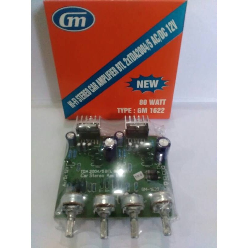 Kit Power Amplifier Car Hifi Stereo BTL 2xTDA 2004/5 DC12Volt + Tone