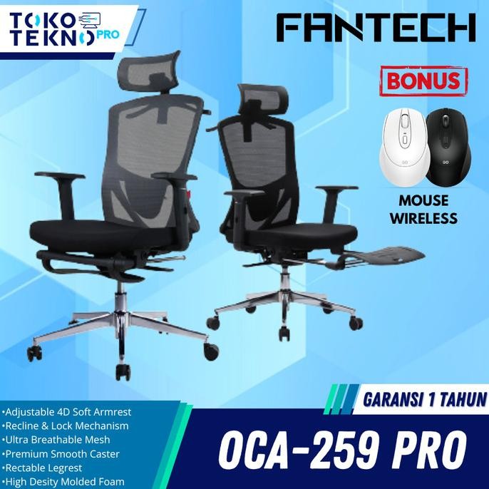 Fantech OCA259 PRO / OCA-259 PRO Kursi Kantor Kerja Office Chair .