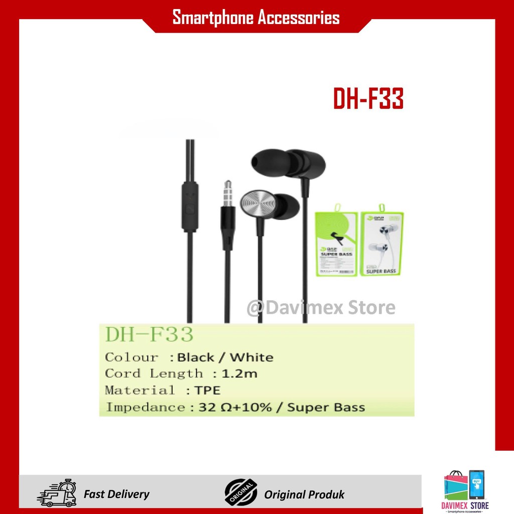 [ORI] DAP DH-F33 Headset DAP Packing Dus Satuan Headset