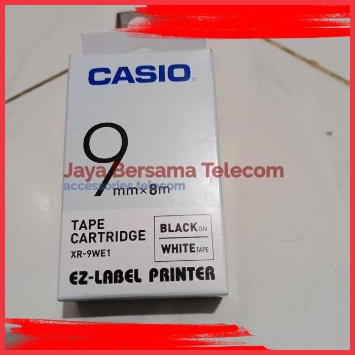 

(JBT) CASIO LABEL PRINTER 9MM BLACK ON WHITE / TAP CARTRIDGE XR-9WEI CASIO