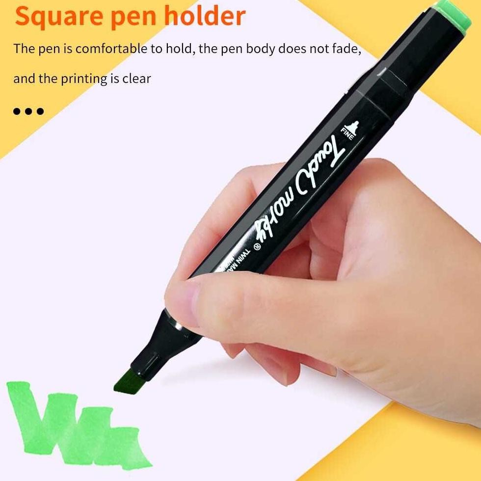 

dfg-88 Spidol Stabilo Touch Toddi 12-80 Warna Dual Side Fine Art Brush Pen Animation Marker Set Sketsa Termurah