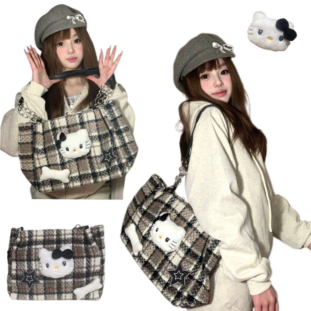 Y2.Morgan-Hellokitty Totebag Tas Wanita Shoulder Bag Tas Ketiak Viral Trend Korea Hangout Tas Bahu Y
