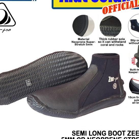 Se Long Boot Diving Zeepro Neoprene Stretch Booties 5Mm Sepatu Selam