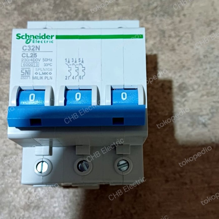 MCB PLN 3Phase 25A Schneider