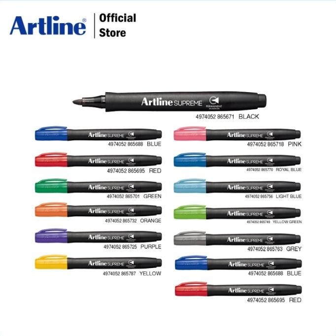 

Spidol Artline Supreme Permanent Marker Set 15 Colours Epf-700/15W Original Dan Terpercaya