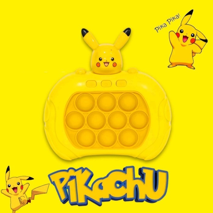 Game console pop it pikachu fidget toys bubble game console pikachu