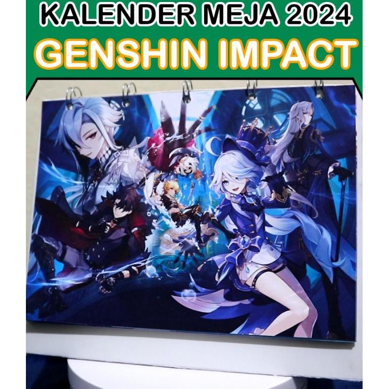 

Kalender Meja 2024 Genshin Impact Merch Limited Edition (Ukuran A5) Kualitas Premium