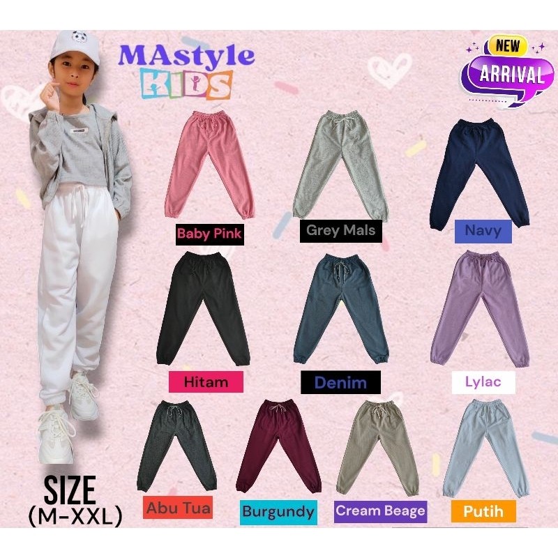 Baju Anak Casual MERAH PUTIH-CELANA JOGGER SWEATPHAN ANAK / JOGER PRIA WANITA ANAK TANGGUNG /JOGER