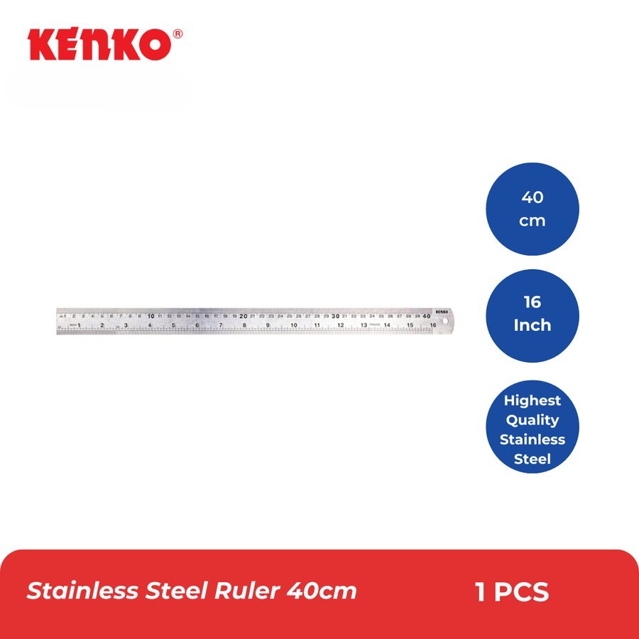 

Penggaris Besi Kenko 40cm / Stainless Steel Ruler