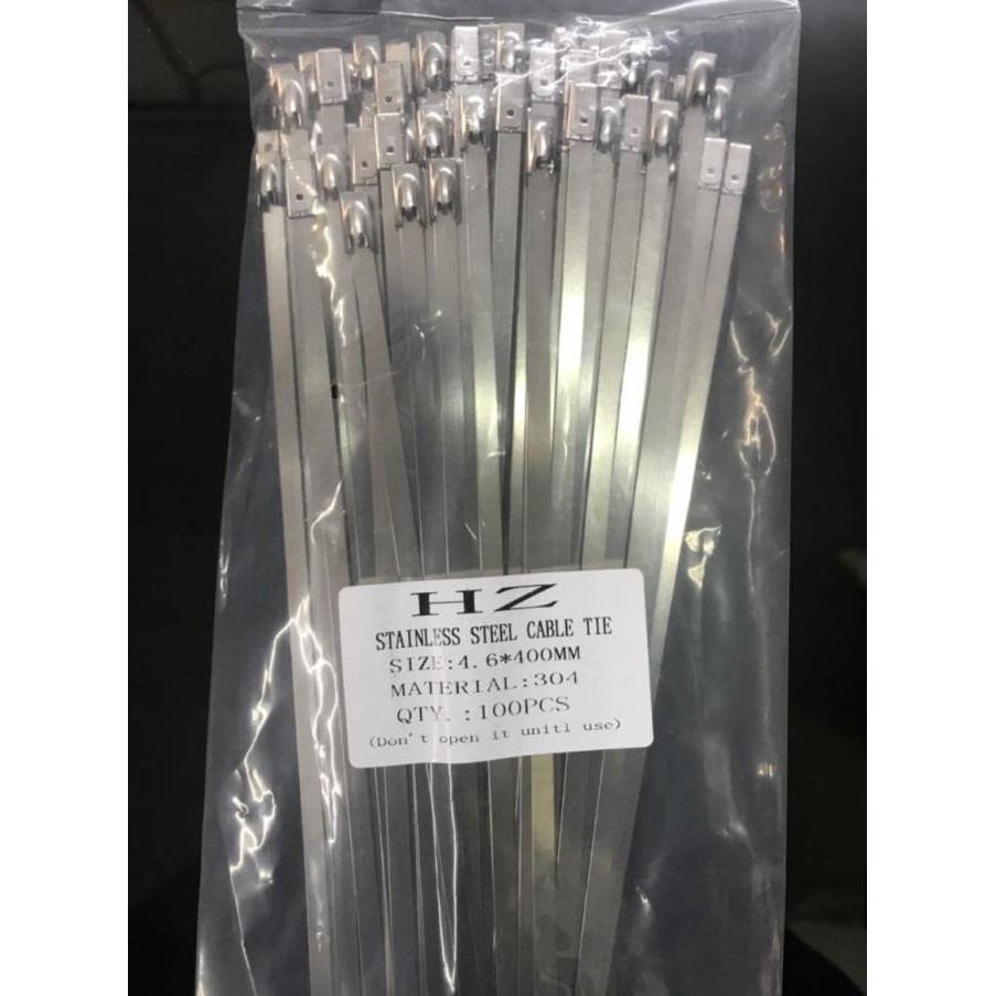

HZ STAINLESS STEEL CABLE TIES 4,6 X 400 MM SS304/KABEL TIS STANLESS 2410T