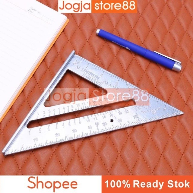 

[PRODUK BARU] PENGGARIS SIKU MISTAR TRIANGLE RULER BAHAN ALUMINIUM MULTIFUNGSI