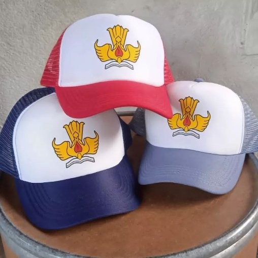 Topi Trucker Jaring Distro SD SMP SMA polos custom indonesia sekolah *