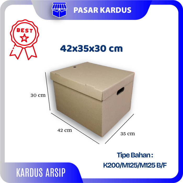 

TERBARU! kardus arsip besar uk. 42x35x30 cm box file dokumen