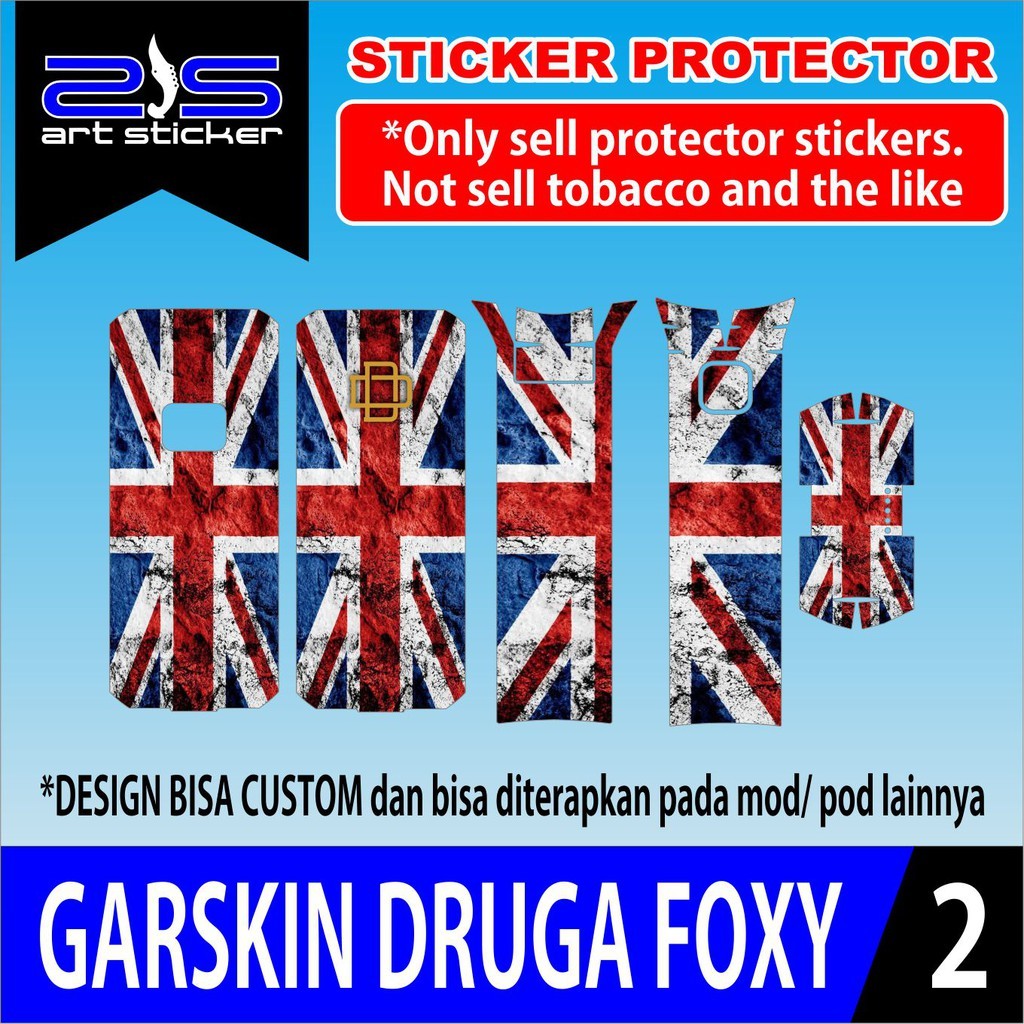 Garskin Druga Foxy Shogun Garskin Stiker Fullbody Premium Bisa Custom Bukan Case