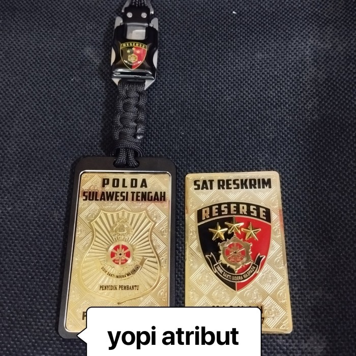 

lanyard id card polri dua sisi, free costum desain