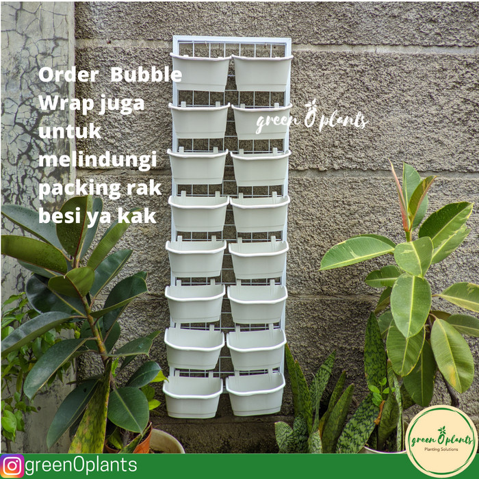Rak Besi Tanaman Dinding Vertikal Vertical Garden 120cm x 40cm Putih