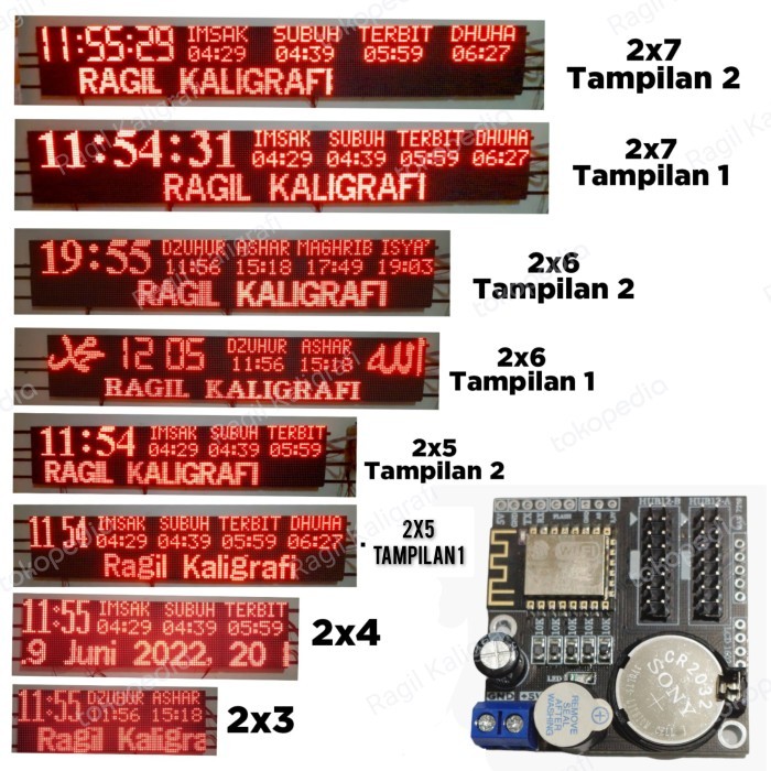 Kontroler JWS P10 jumbo - Kontroller jws single color 2 baris p10