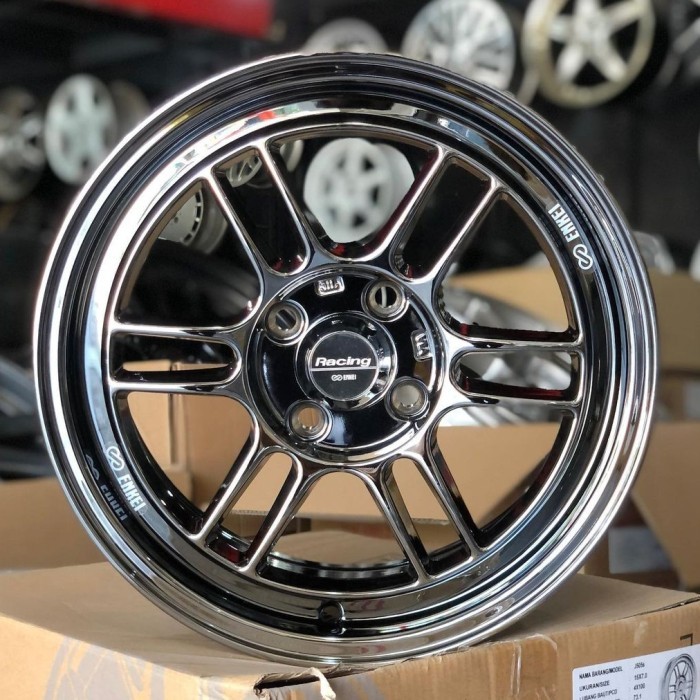 VELG MOBIL RING 15 ENKEI RPF1 SBC BLACK CHROME VELG R15 JAZZ BRIO CITY