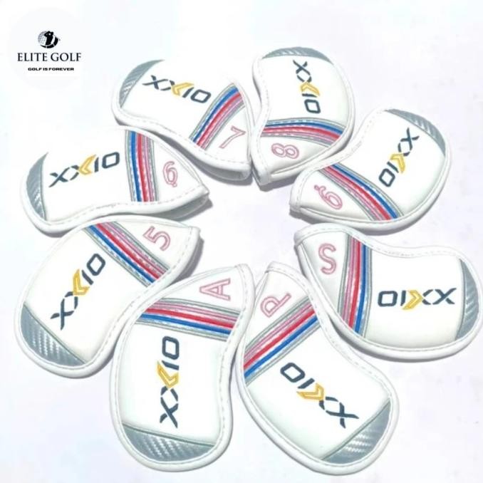 Baru  Golf Club Iron 5-9-Pas Head Cover Xxio White Silver Style 8 Pieces Set