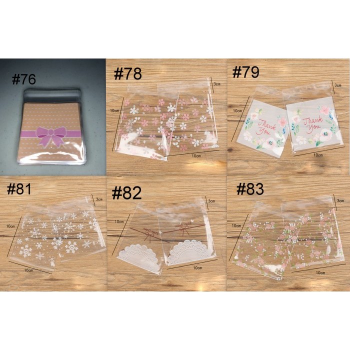 

Plastik Kue Packaging Cookie Permen Hadiah 10x10