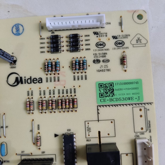 TERBARU PCB KULKAS MIDEA SIDE BY SIDE HC-689WE MODUL PCB KULKAS MIDEA