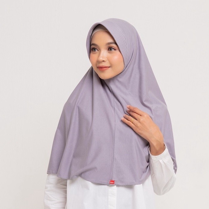 Bergo Polos Dauky Bergo Riri Bahan Kaos Menutup Dada Smp-Sma-Smk