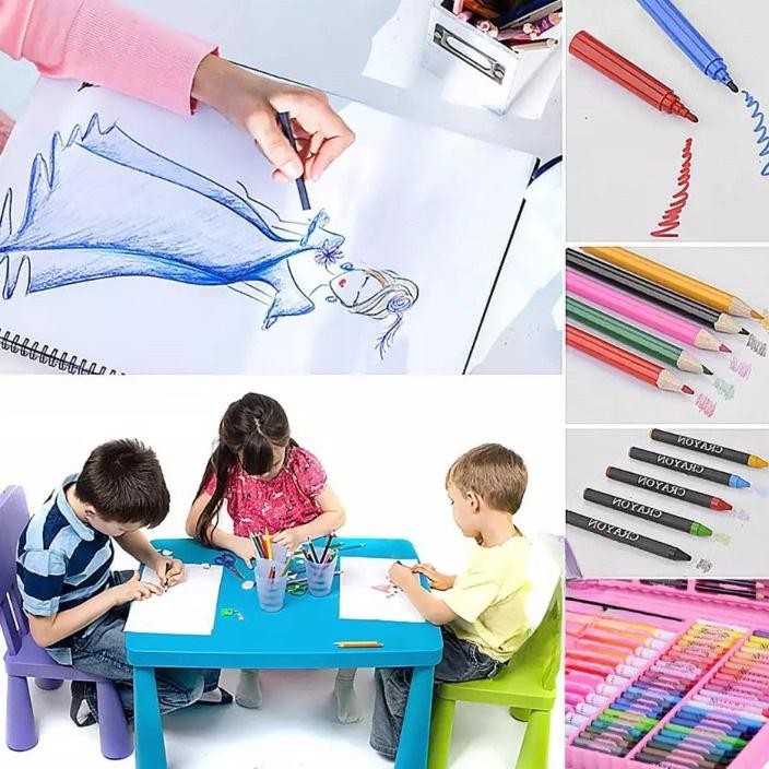 

sd-46 KUKE ART SET 150 & 208 PCS CRAYON KRAYON FULL SET 150 & 208 PCS PERALATAN GAMBAR LUKIS PENSIL WARNA 1 SET COLOURING PENSIL Premium