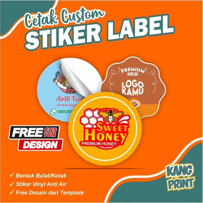 

Cetak Stiker Label Makanan Minuman Vinyl anti air Harga Ekonomis