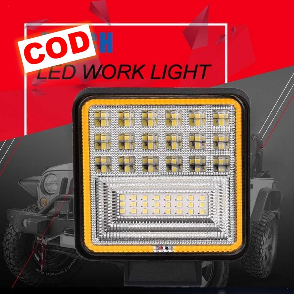 Lampu Sorot Mobil Offroad Bumper Atap Floodlight Waterproof Cool White 42 LED 126W