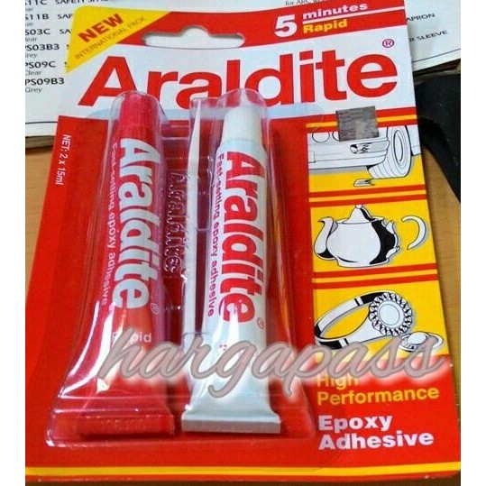 PEREKAT Lem besi Araldite merah
