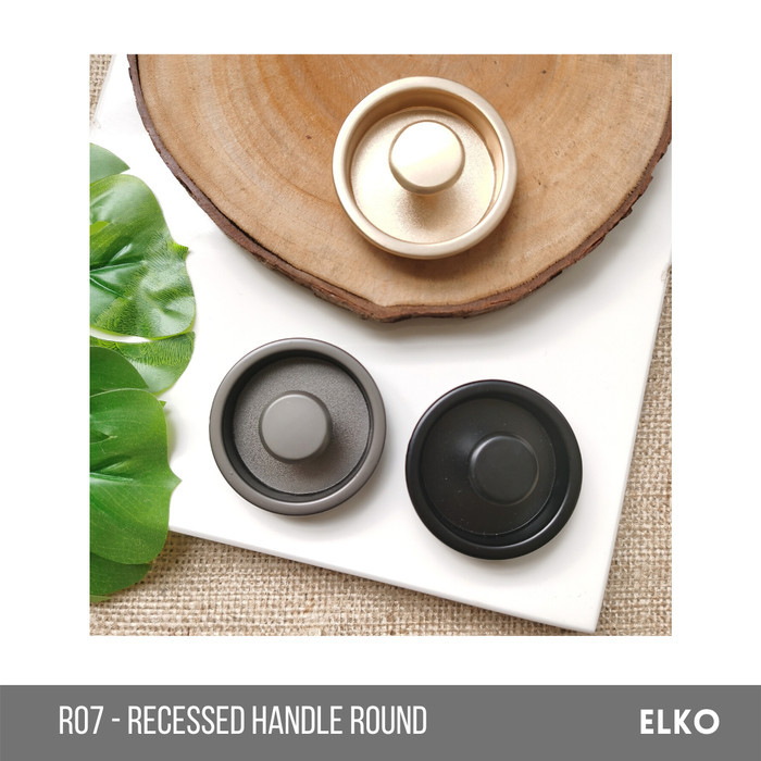Ammos - R07 Recessed Handle Round Tarikan Laci Tanam Bulat Gagang Lemari