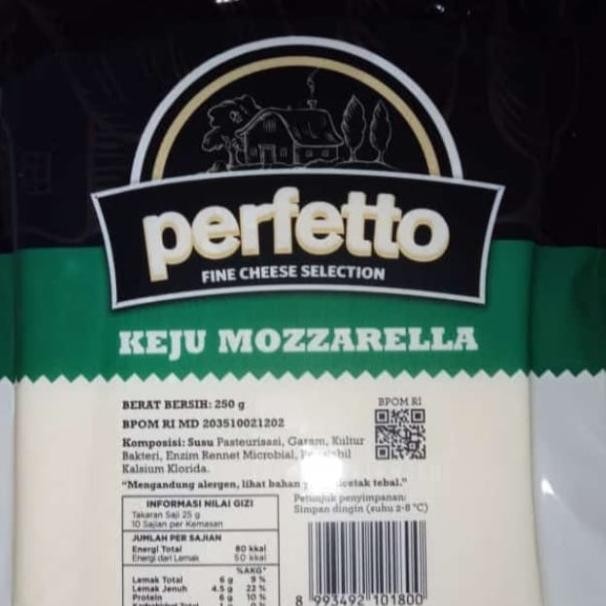 

Keju Mozarella Perfetto / Keju Mozarella 250Gr