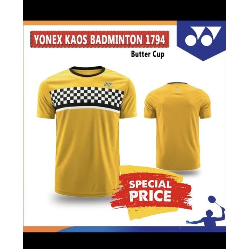 KAOS YONEX / BAJU YONEX T- SHIRT MINION 1794 COC BUTERCUP ORIGINAL 2710T
