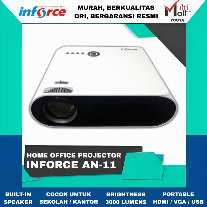 anyar@ LCD PROJECTOR INFORCE AN-11 WHITE PROYEKTOR INFORCE