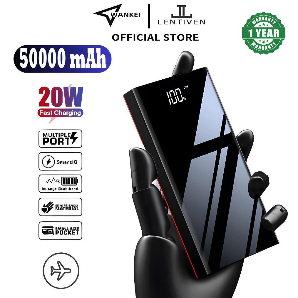 Powerbank Fast Charging 50000 Mah Digital Display Portable Charging Powerbank Murah Wireless