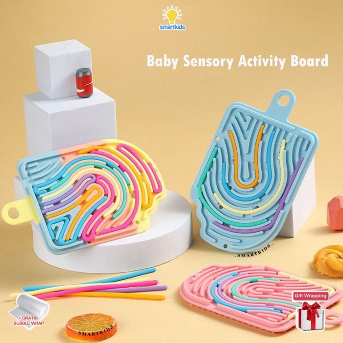 

Baru - Mainan Bayi Silikon Halus Lembut Motorik Puzzle Susun Rakit Sensori Fokus Pengenalan Warna