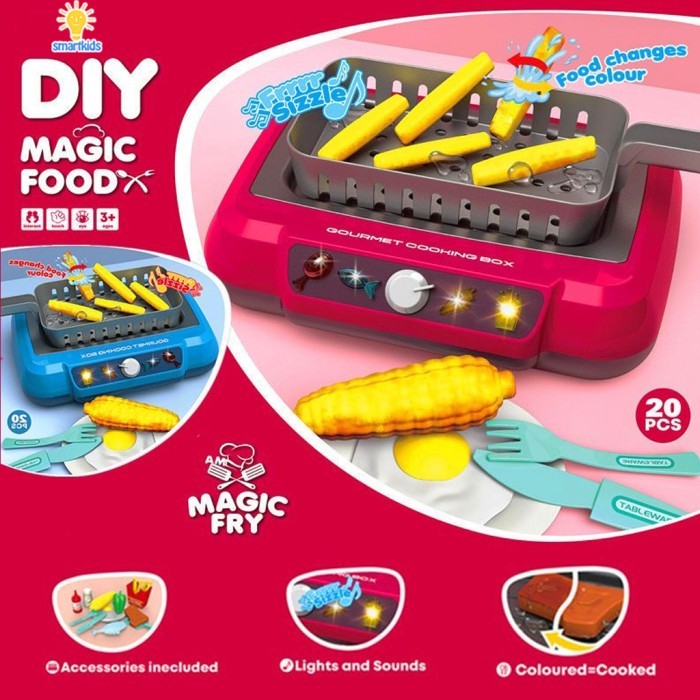 

Baru - Mainan Diy Magic Fry Kitchen Kompor Dapur Makanan Masak Edukasi Anak