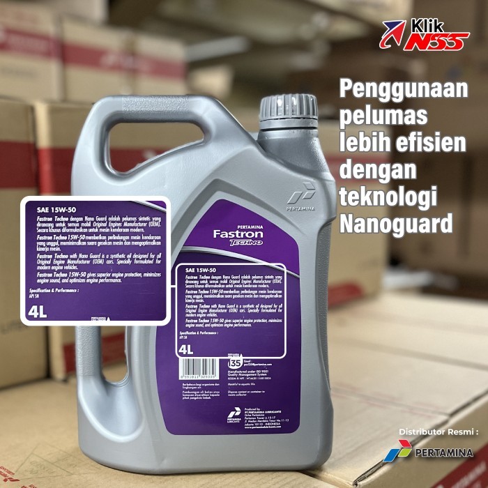 Oli Mobil Pertamina - Fastron Techno 15W-50 (Lam) (4L) Terbaik