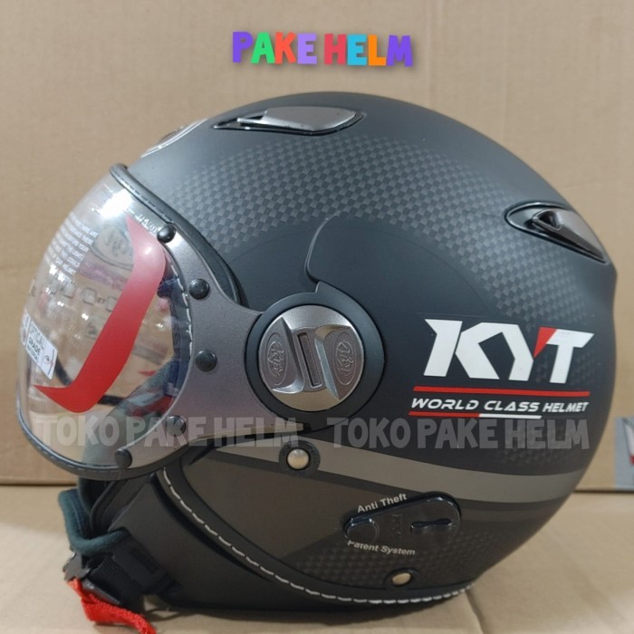 Helm Kyt Elsico Retro Motif #1 Black Doff Gun Metal