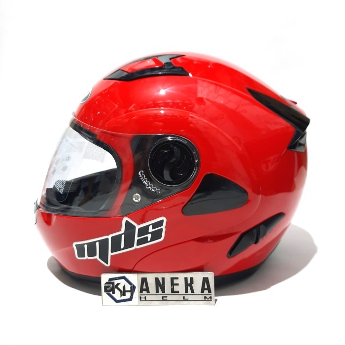 Helm Mds Pro Rider Modular Double Visor - Hitam Doff, L