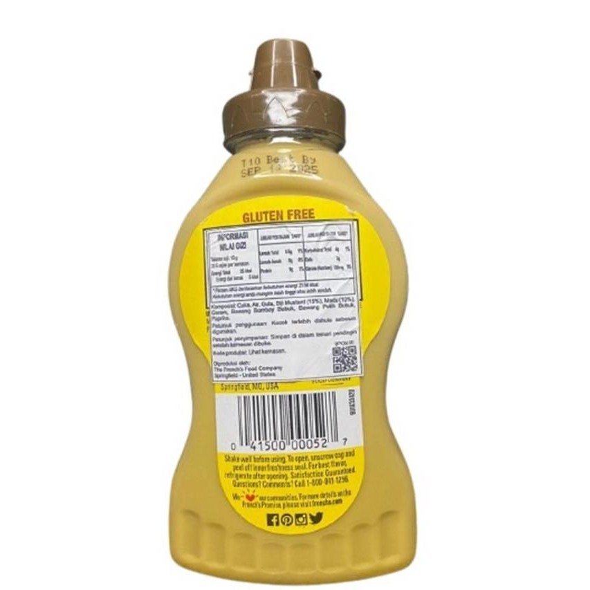 

French Squeeze Honey Mustard 12 Oz - Mustard Madu Halal