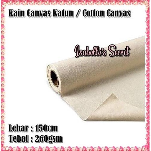 @@@@] Kain Kanvas Katun / Cotton Canvas / Bahan Kanvas Lukis / Tas Kanvas