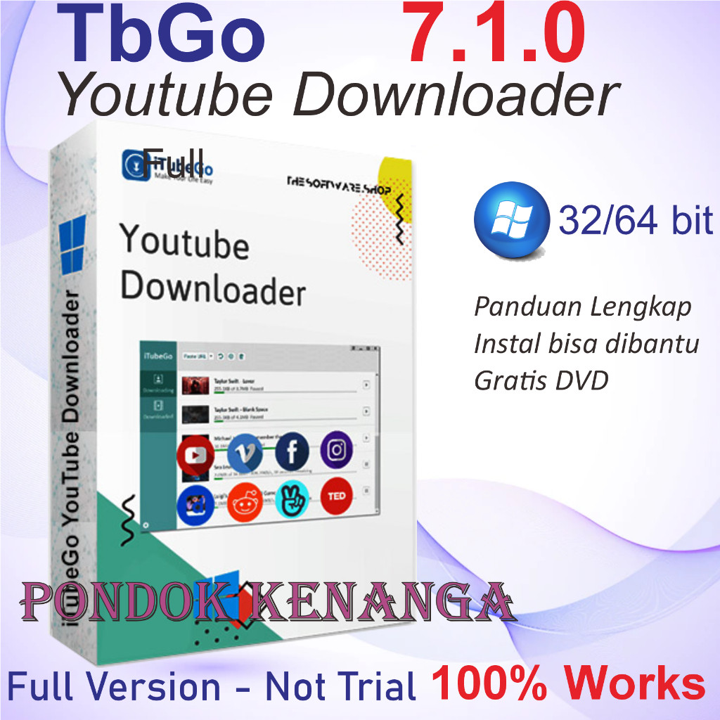 iTubeGo Youtube Downloader - Full Version, Lifetime