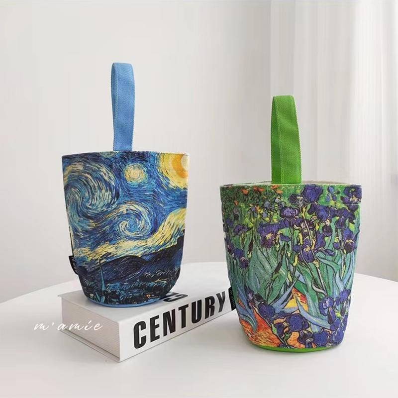 

Evenbuyer/Tas Bucket Lukisan Van Gogh Gaya Baru 2023 Tas Tangan Kecil Portabel Tas Tangan untuk Jalan-jalan Tas Bento Kerja |peIzLROm|