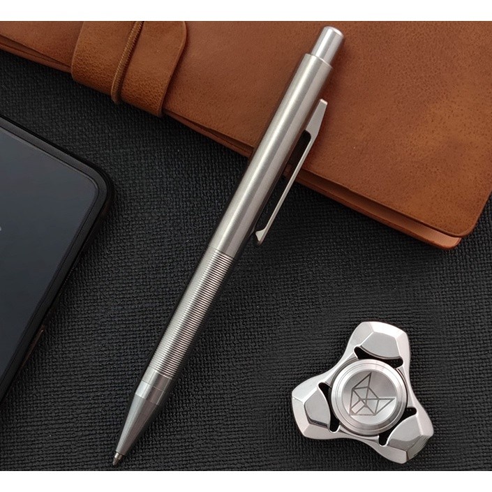 

CNEDC Pena Aloi Titanium Tombol Tekan Pena Bolpoin Hitam Pena Tanda Tangan Kantor Bisnis Peralatan Jendela Rusak Portabel |5E81CE8C|