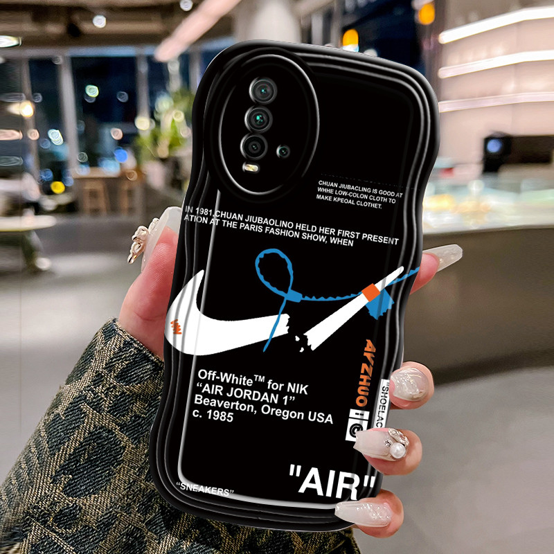 Casing Hp Untuk Xiaomi Redmi 9T Case Casing Kesing alur rusak Softcase gelombang transparan yang tre